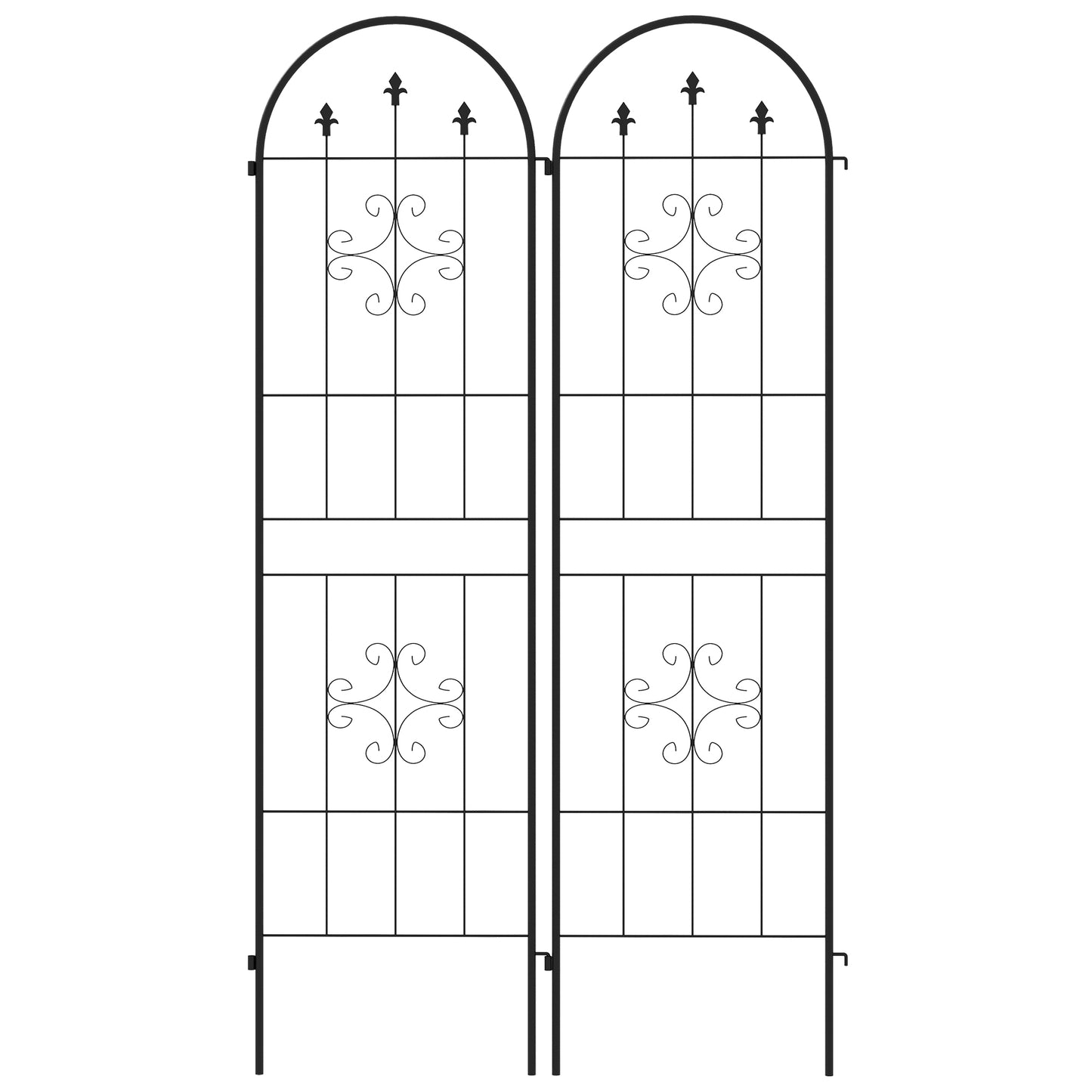 Metal Trellis Set of 2, Garden Trellis for Climbing Plants Support Frames, Arrow Design