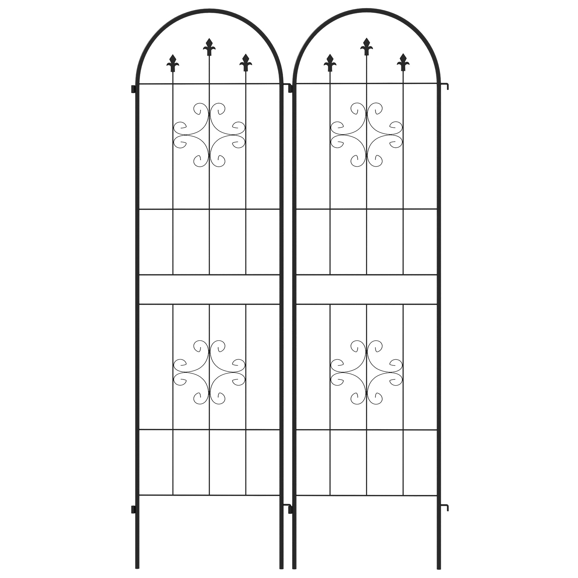 Metal Trellis Set of 2, Garden Trellis for Climbing Plants Support Frames, Arrow Design