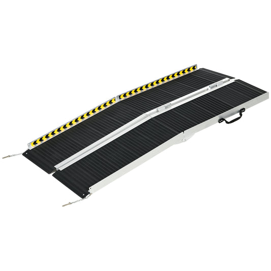 5ft Wheelchair Ramp Scooter Mobility Non-Skid PVC Layering Portable Foldable Aluminium