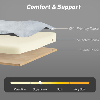 3‑in‑1 Double Sofa Bed, Pull Out Sleeper Sofa with USB Charging, Adjustable Backrest, Side Pockets, Light Grey