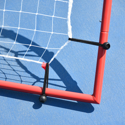 Soozier Pitch Back 5 Angles Adjustable Rebounder Net Goal Pitching and Throwing Practice Partner, Baseball/Soccer/Football/Basketball/Volleyball Daily Training