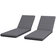 2-Piece Back and Seat Cushion Pillows Replacement, Patio Chair Cushions Set with Ties for Indoor Outdoor, Grey