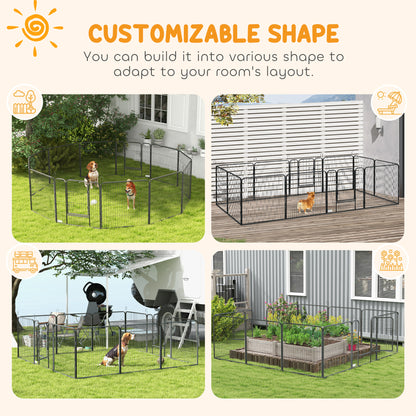 Dog Pen with Gate, 12 Panels Puppy Playpen, Dog Fence, 31.5"H