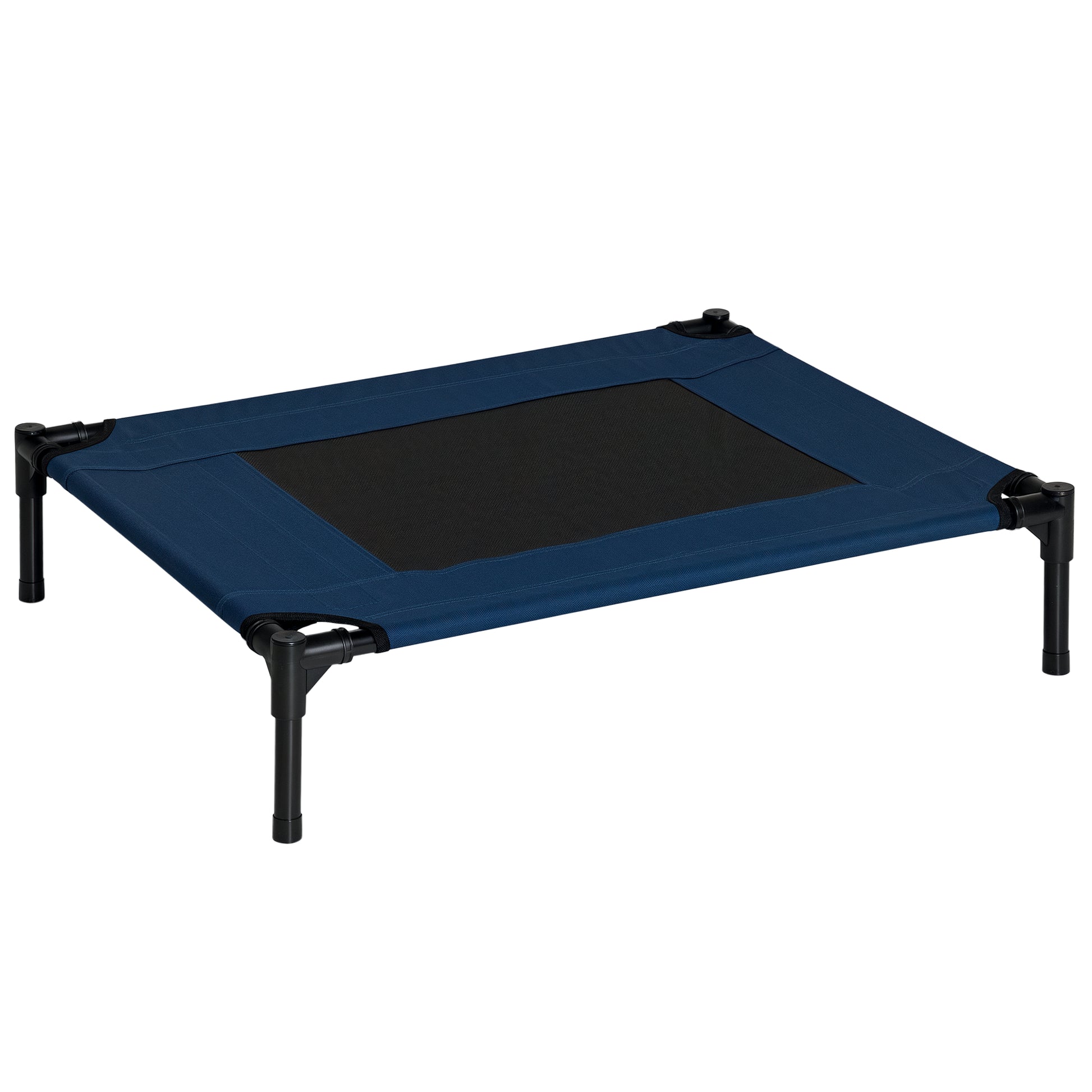 Elevated Dog Bed, Raised Dog Cot for M Sized Dogs, Indoor & Outdoor, 30" x 24" x 7", Blue