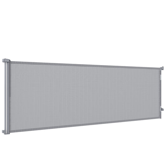 Retractable Dog Gate, 41" Tall, Extends to 122" Wide, Mesh Pet Gate with Single Hand Operation, for Stairs, Doorways