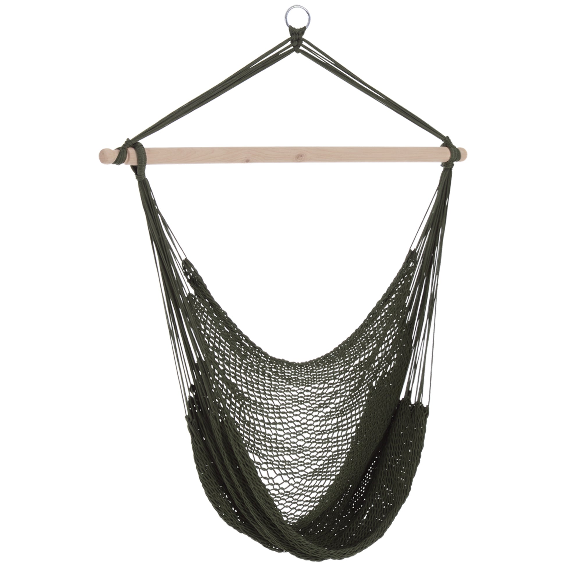 Portable Hammock Chair, Hanging Woven Hammock Swing Chair Sleeping Bed for Outdoor Garden Yard Camping, Army Green
