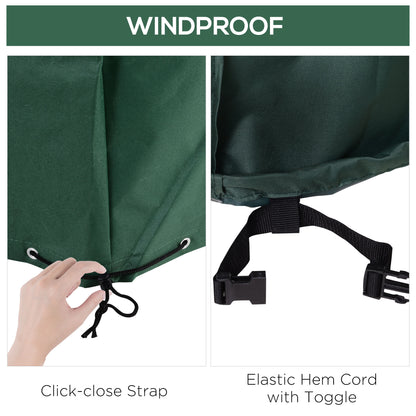 Large Patio Garden Furniture Set Cover 600D Oxford Square Waterproof, 90.6" L x 90.6" W x 27.6" H, Green