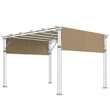 2 Pcs UV Protection Pergola Replacement Canopy, Pergola Shade Cover, Easy to Install, for 10' x 10' Pergola, Sand