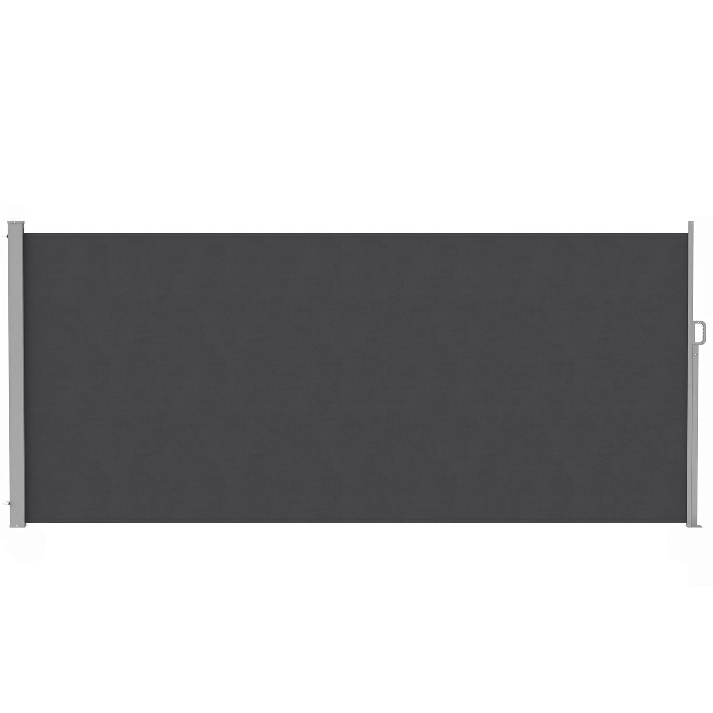 Retractable Side Awning, 165" x 73" Outdoor Privacy Screen, Water-Resistant, UV 50+, Dark Grey