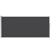Retractable Side Awning, 165" x 73" Outdoor Privacy Screen, Water-Resistant, UV 50+, Dark Grey