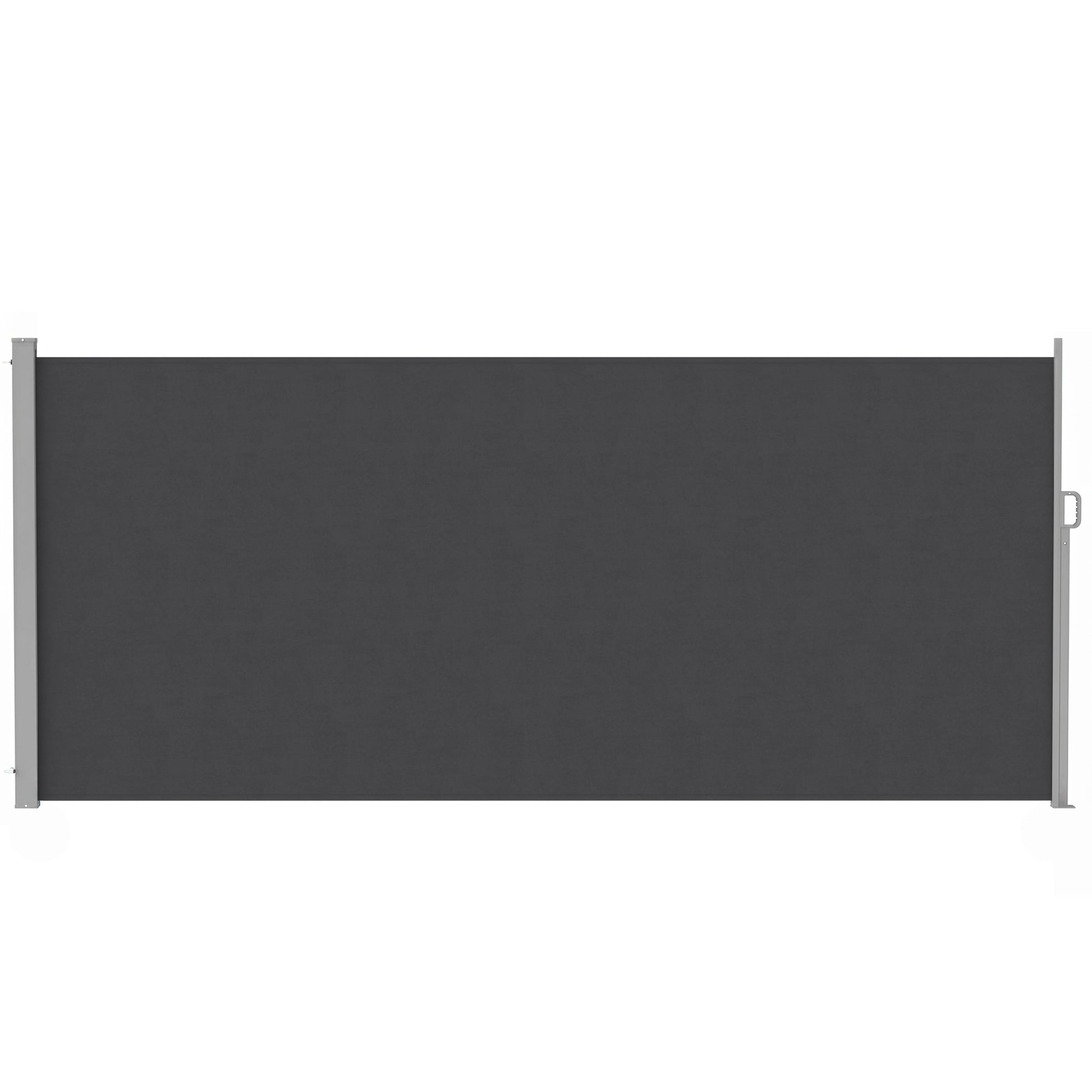 Retractable Side Awning, 165" x 73" Outdoor Privacy Screen, Water-Resistant, UV 50+, Dark Grey