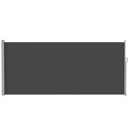 Retractable Side Awning, 165" x 73" Outdoor Privacy Screen, Water-Resistant, UV 50+, Dark Grey