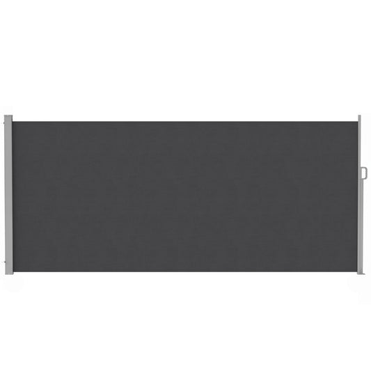 Retractable Side Awning, 165" x 73" Outdoor Privacy Screen, Water-Resistant, UV 50+, Dark Grey
