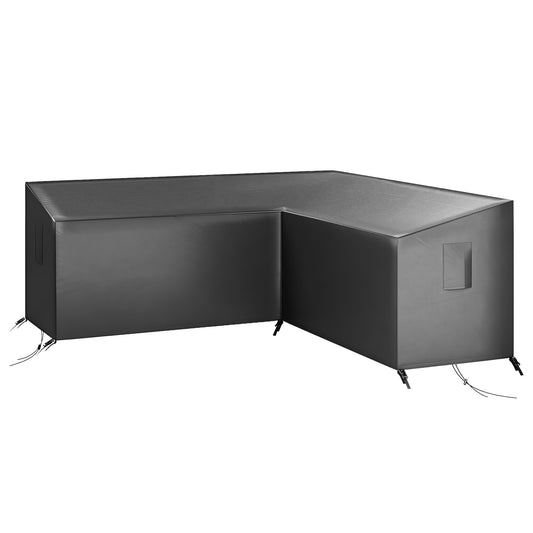 V-Shaped Patio Furniture Cover, Waterproof Outdoor V-Shaped Sectional Sofa Cover with Air Vent, 85" x 85", Black