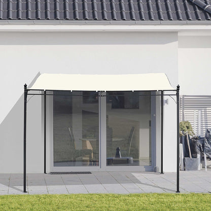 Portable Gazebo 10x10 Steel Patio Outdoor Sun Shelter for Porch, Patio & Yard, Weather-resistan, Cream White
