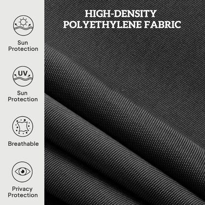 8' x 6' Patio Door Blinds, Outdoor Roller Shades, Cordless Roll Up Shade for Porch Gazebo, Black