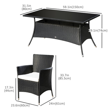 Garden Dining Set with Cushions