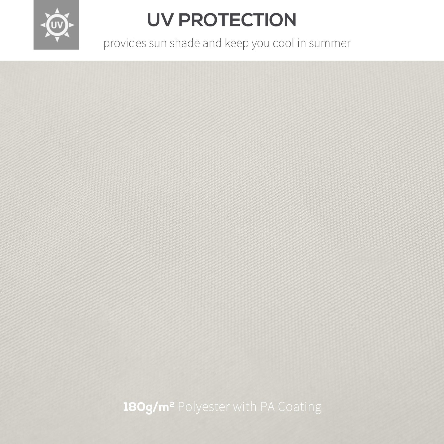 Square2-Tier Gazebo Canopy Replacement Top Cover Water-resistant UV Protected Shade Protection (Cream White)