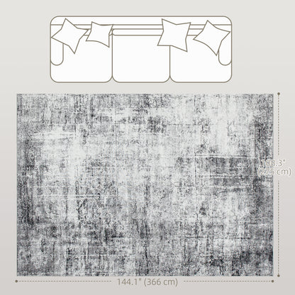 Area Rug for Living Room 9x12, Modern Abstract Machine Washable Rug, Non-Slip Carpet for Bedroom, Dining Room, Grey