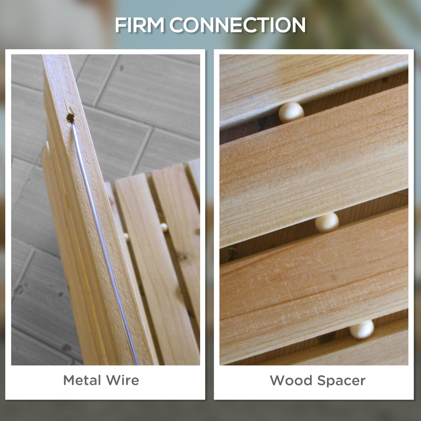 47" Wooden Garden Pathway, Outdoor Roll Out Straight Walkway, Garden Boardwalk for Wedding, Party, Natural Wood Finish