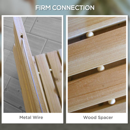 47" Wooden Garden Pathway, Outdoor Roll Out Straight Walkway, Garden Boardwalk for Wedding, Party, Natural Wood Finish