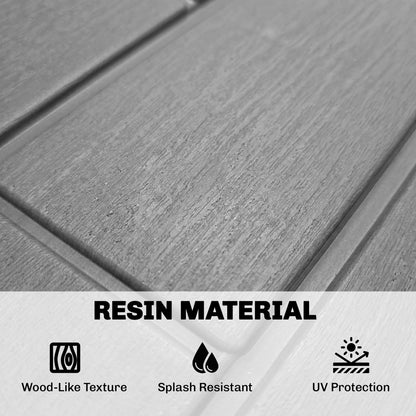 30 Gallon Resin Deck Box, Lockable Outdoor Storage Box, Splash-Resistant & UV Resistant Patio Storage Container