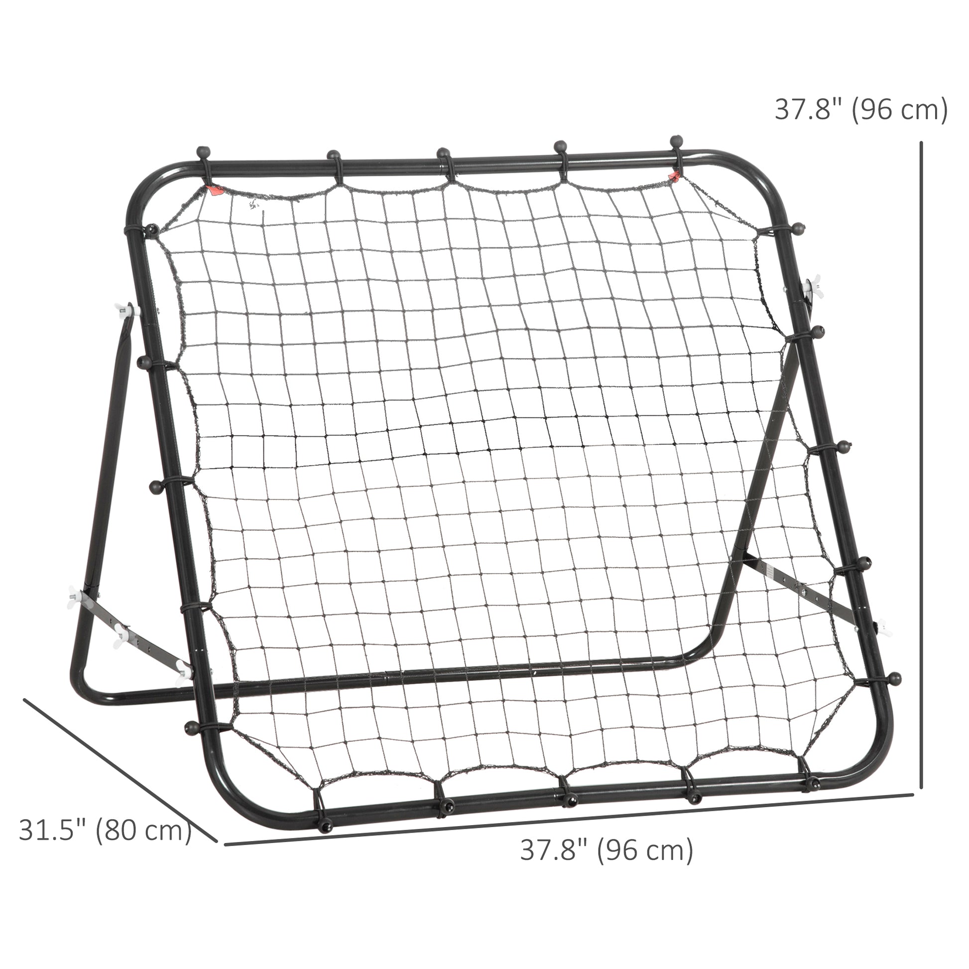 Volleyball Rebounder Net Football Training Aid Kickback Target Play Black