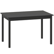 47" x 30" Dining Table, Farmhouse Dining Room Table with Pine Wood Frame, Space Saving Kitchen Table, Black