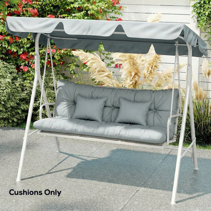 4-Piece Back and Seat Cushion Pillows Replacement and Pillows, Patio Chair Cushions Set with Ties, Light Grey