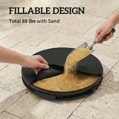 Patio Umbrella Base Portable Outdoor Umbrella Stand for Poles 1.4"/1.5"/1.9" Black