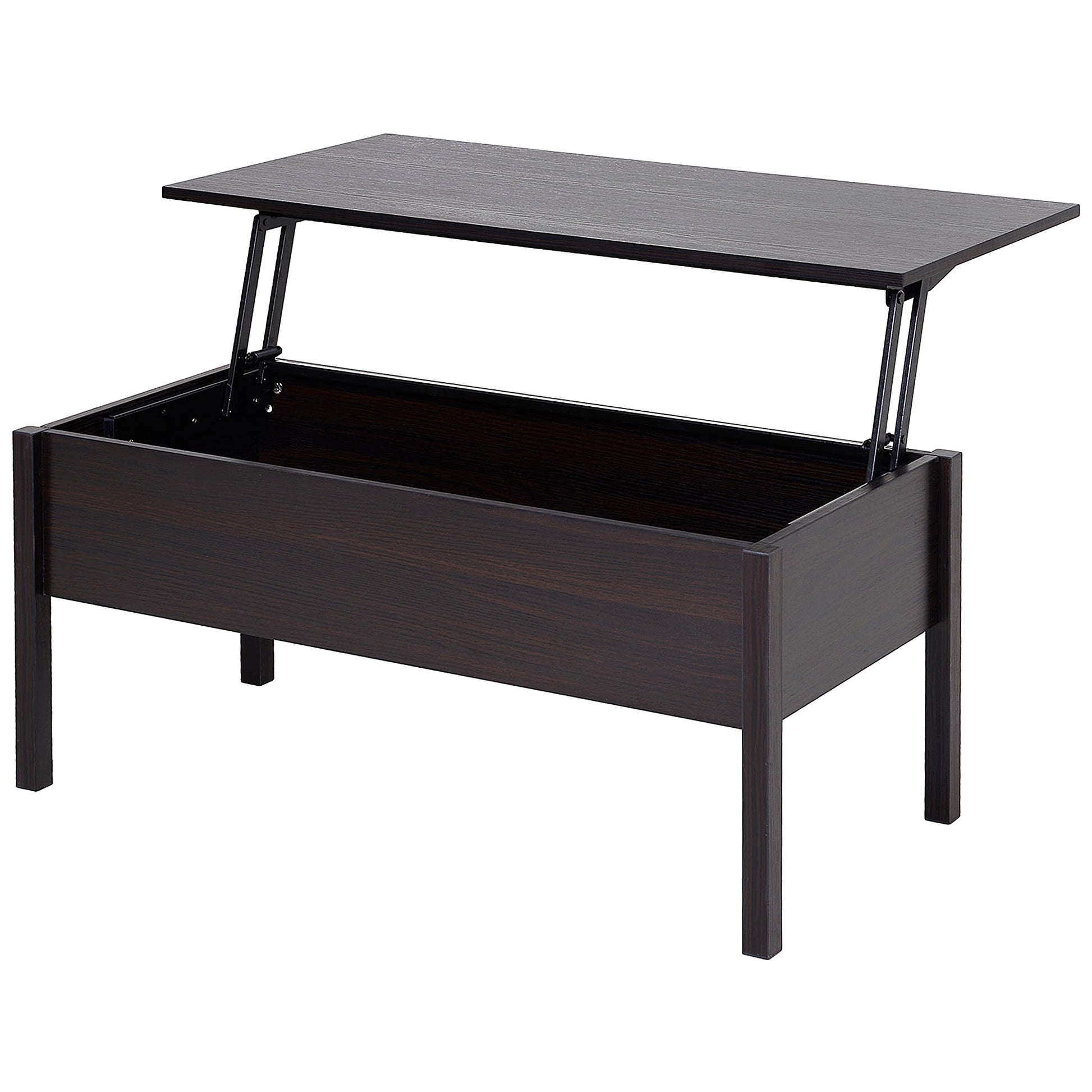 39" Modern Lift Top Coffee Table with Hidden Storage Compartment, Center Table for Living Room, Coffee