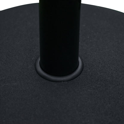 55 lbs Cement Round Umbrella Base Holder 20" Heavy Duty Parasol Stand for Patio, Outdoor, Backyard, Black