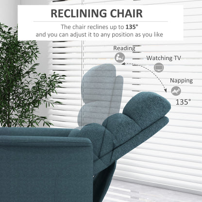 Lift Chair for Elderly, Power Chair Recliner with Remote Control, Side Pockets for Living Room, Blue