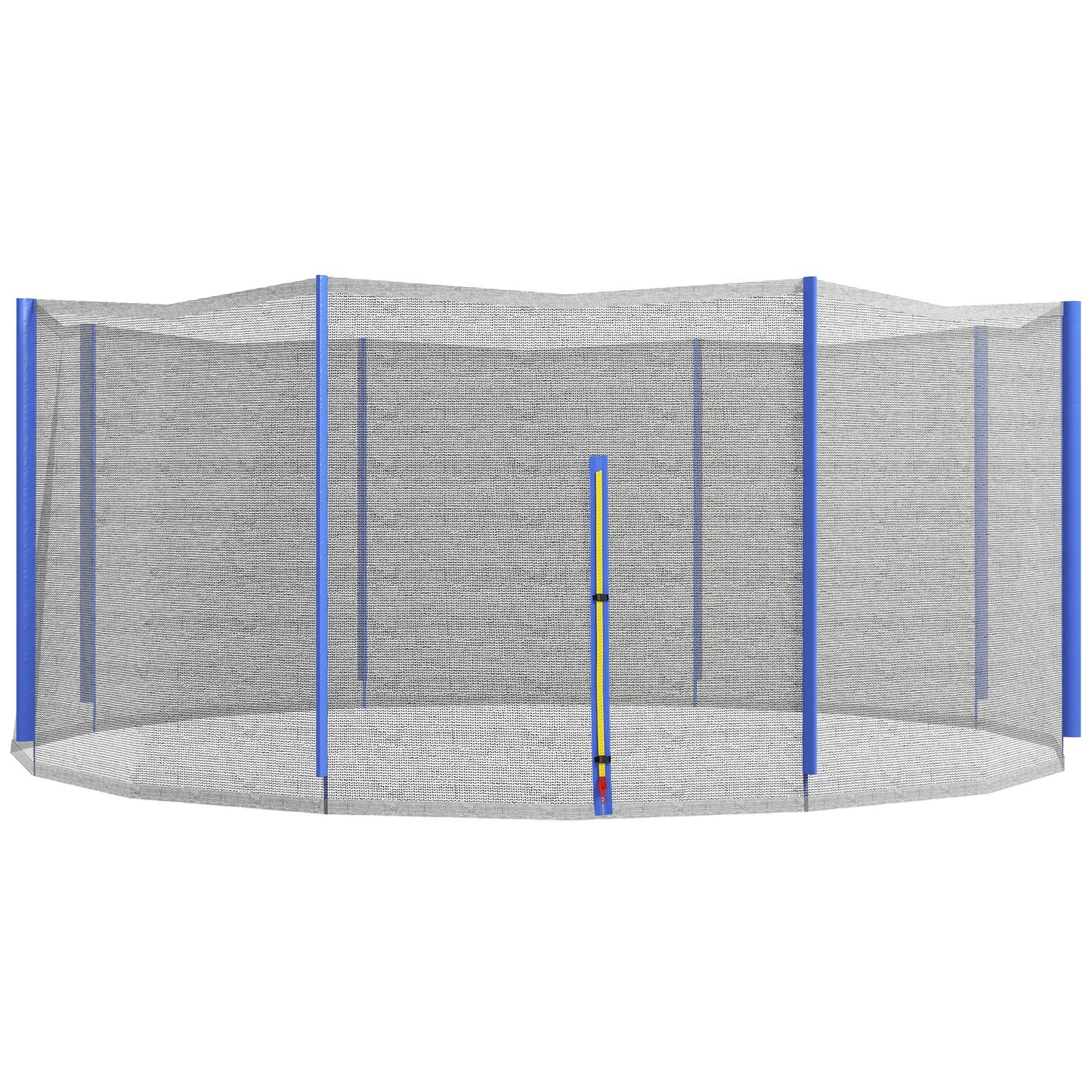 Soozier Trampoline Net Enclosure for 14ft Round Trampoline with 8 Straight Poles Poles Not Included, Weather Resistant Trampoline Netting Replacement with Zippered Entrance, Blue