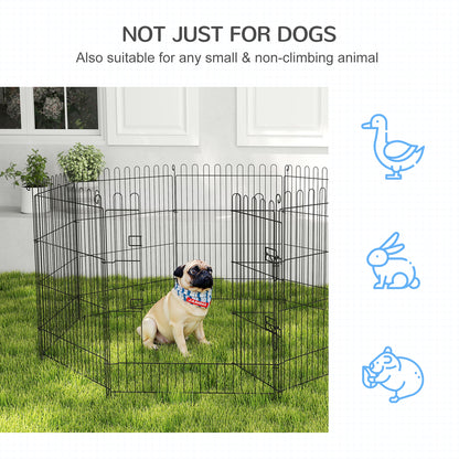 30inch 8-Panel Octagon Pet Exercise Playpen Crate Foldable Dog Cage Pen Puppy Kennel, Black