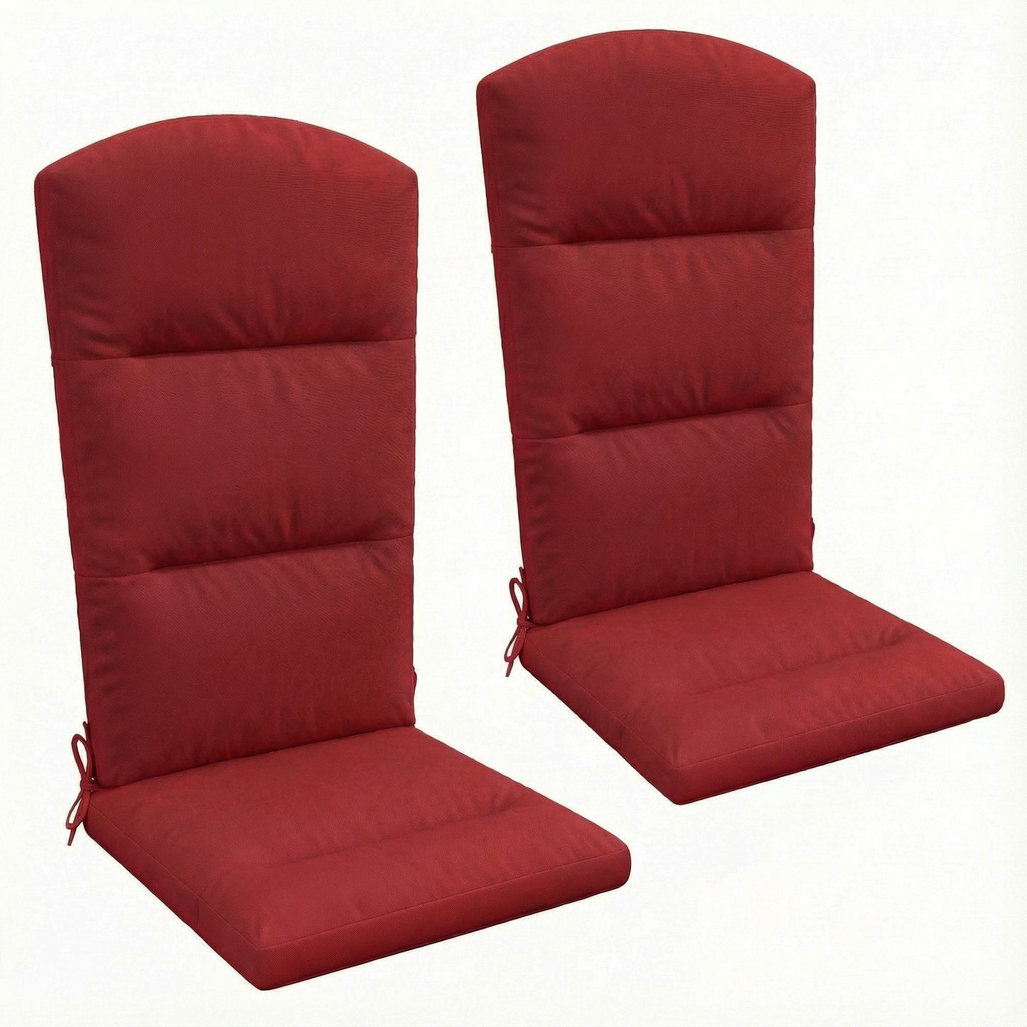 Patio Chair Cushion for Adirondack Chairs Replacement Cushion with Back and Ties, Wine Red