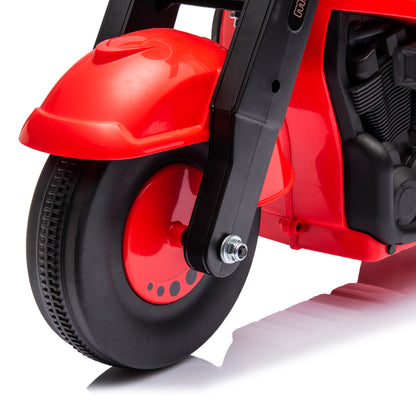 Qaba Foot to Floor Toddler Ride on Toy, Sliding Toddler Car with Music and Bubble, for 2-5 Years Old, Red