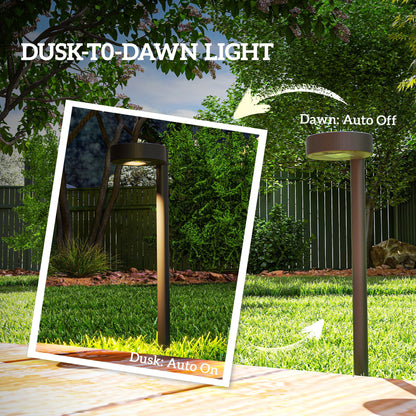 8 Pack Solar Garden Lights Outdoor Auto On/Off Solar Pathway Lights, IP44 for Driveway, Walkway, Yard Landscape Lighting