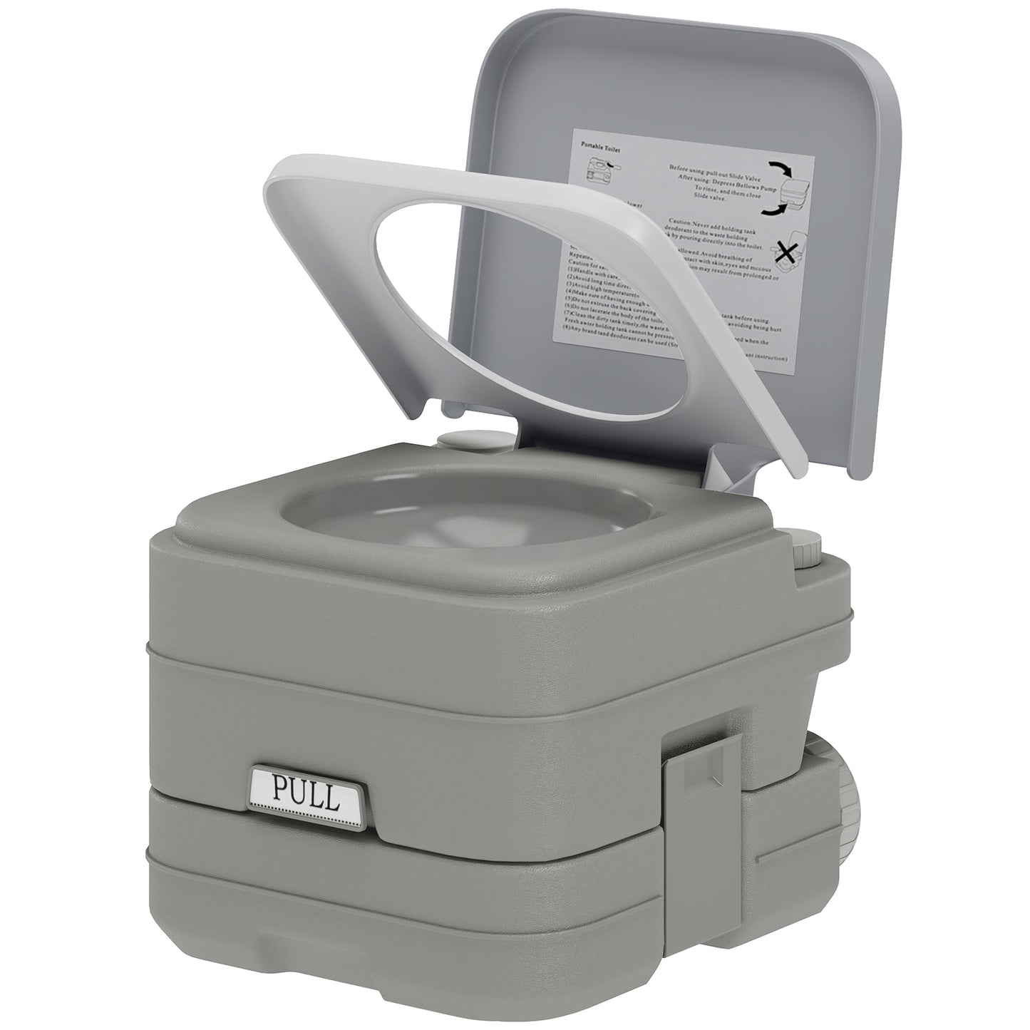 Portable Camping Toilet, Porta Potty with 2.6 Gal Waste Tank & 2.6 Gal Flush Tank, Leak-Proof and Odourless