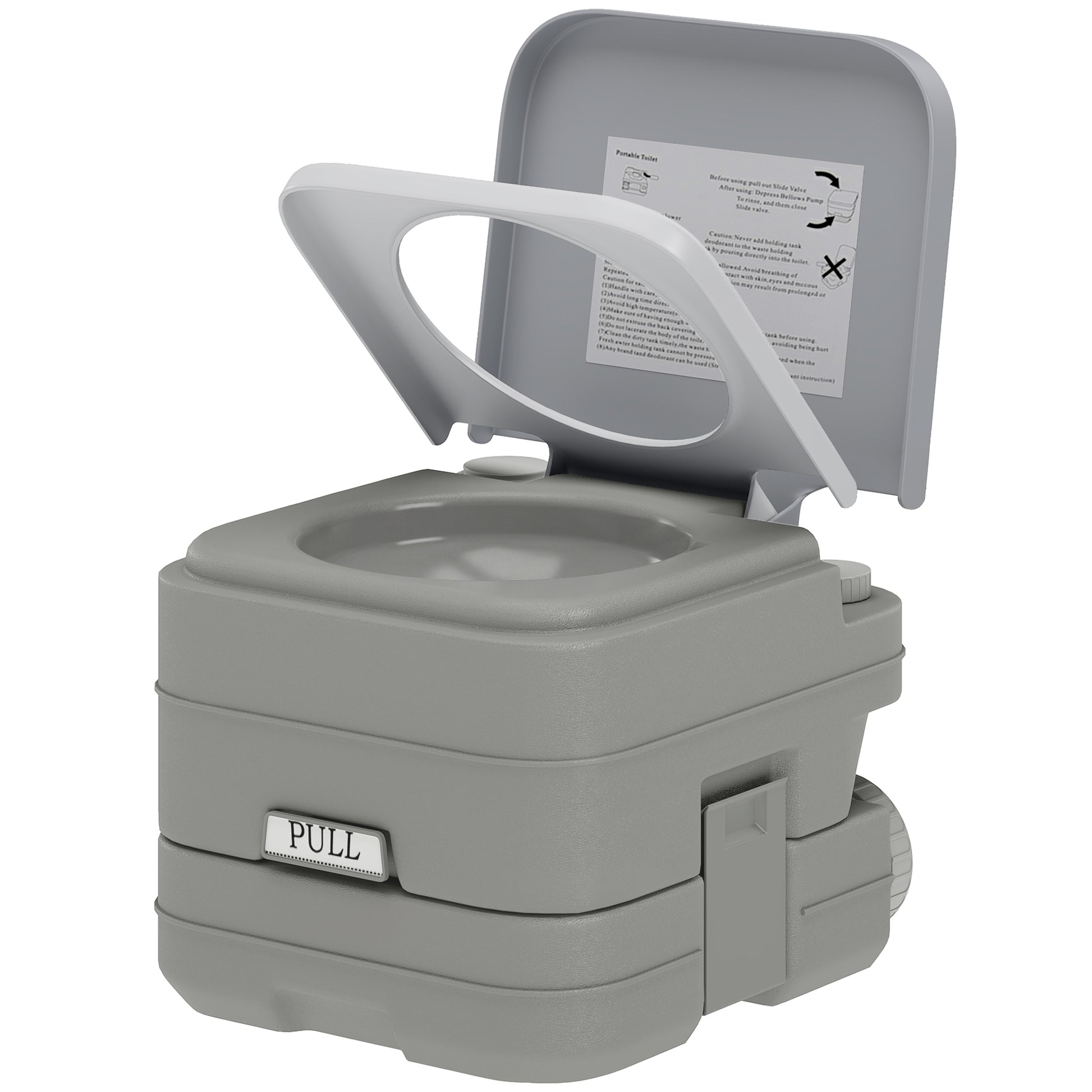 Portable Camping Toilet, Porta Potty with 2.6 Gal Waste Tank & 2.6 Gal Flush Tank, Leak-Proof and Odourless