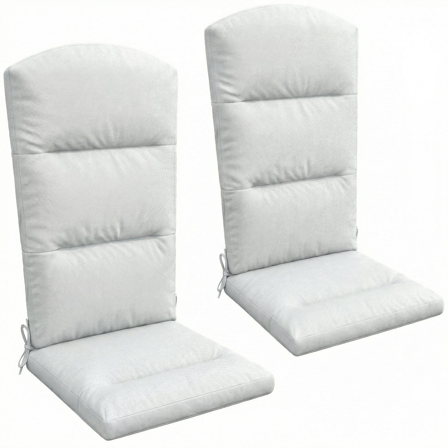 Patio Chair Cushion for Adirondack Chairs Replacement Cushion with Back and Ties, Light Grey