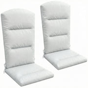 Patio Chair Cushion for Adirondack Chairs Replacement Cushion with Back and Ties, Light Grey