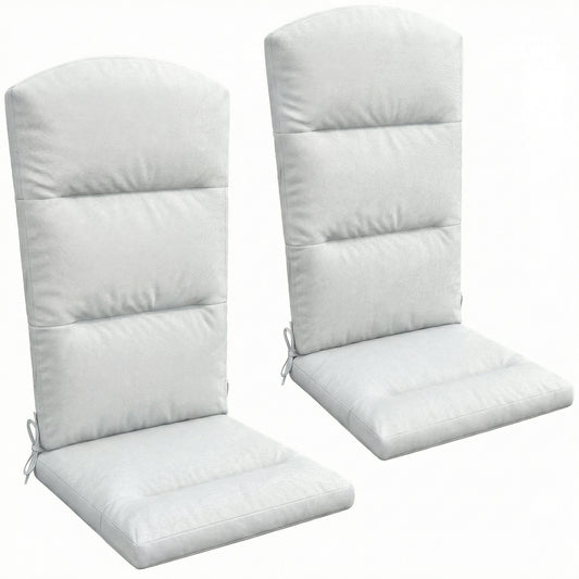 Patio Chair Cushion for Adirondack Chairs Replacement Cushion with Back and Ties, Light Grey