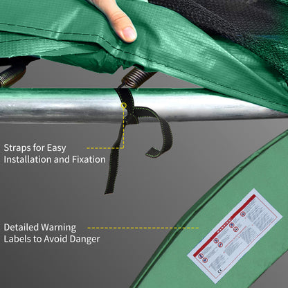 Soozier ⌀8ft Trampoline Pad ⌀96" Spring Safety Replacement Gym Bounce Jump Cover EPE Foam Green
