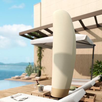 87-Inch Patio Umbrella Cover for for 10ft to 13ft Outdoor Offset Umbrella, Beige and Coffee