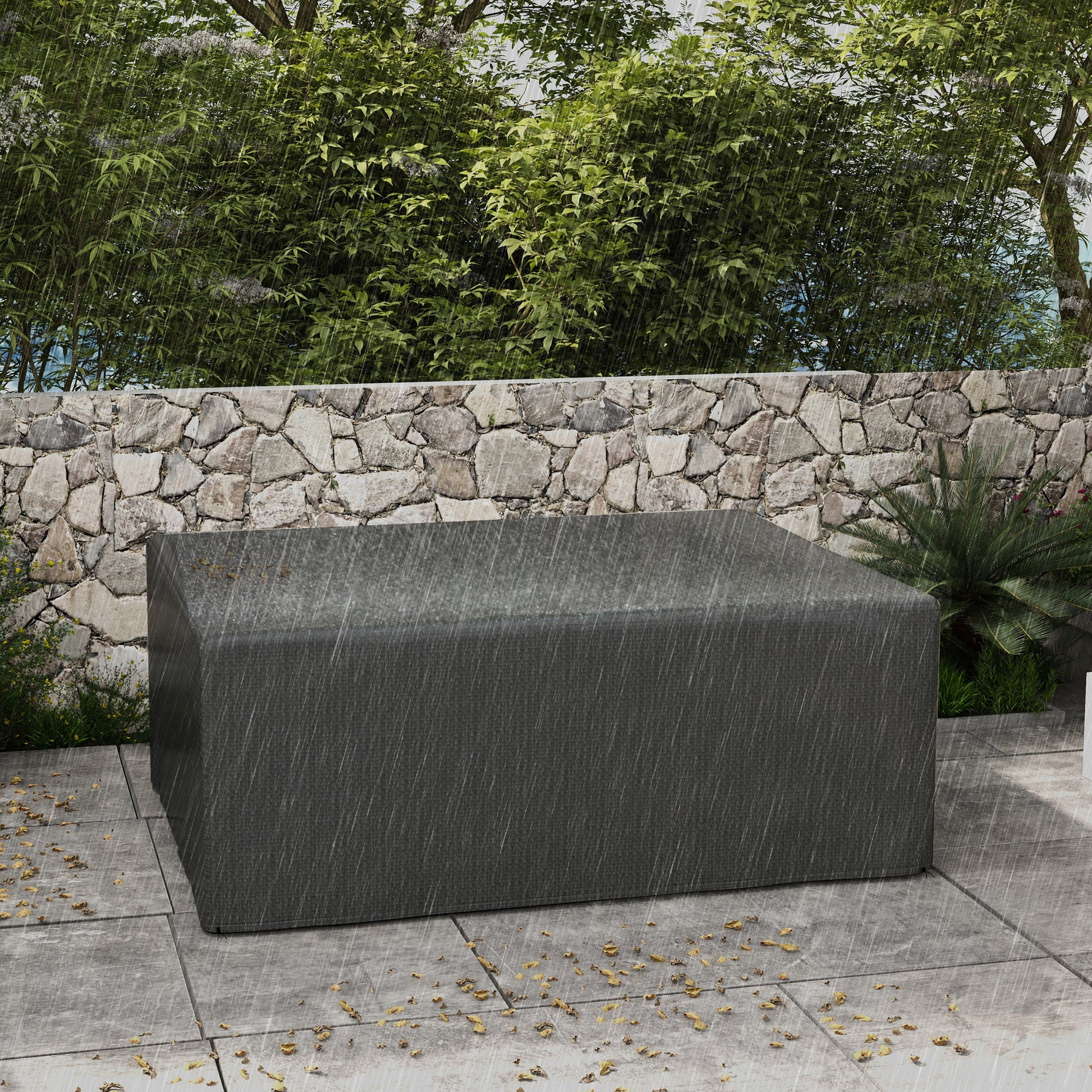 Large Patio Furniture Covers, Outdoor Furniture Covers, Garden Set Protector Waterproof Anti-UV Protection, Grey