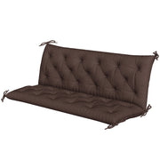 3-Seater Outdoor Bench Swing Chair Replacement Cushions for Patio Garden, Coffee