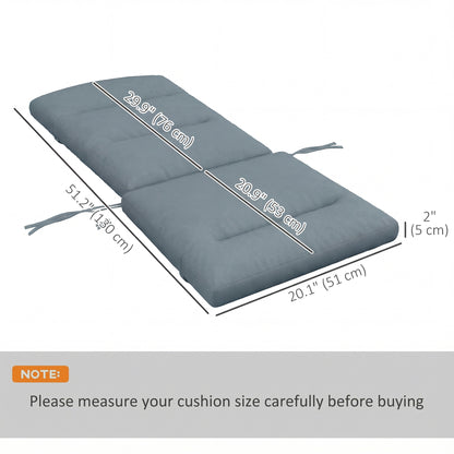 Patio Chair Cushion for Adirondack Chairs Replacement Cushion with Back and Ties, Dark Grey