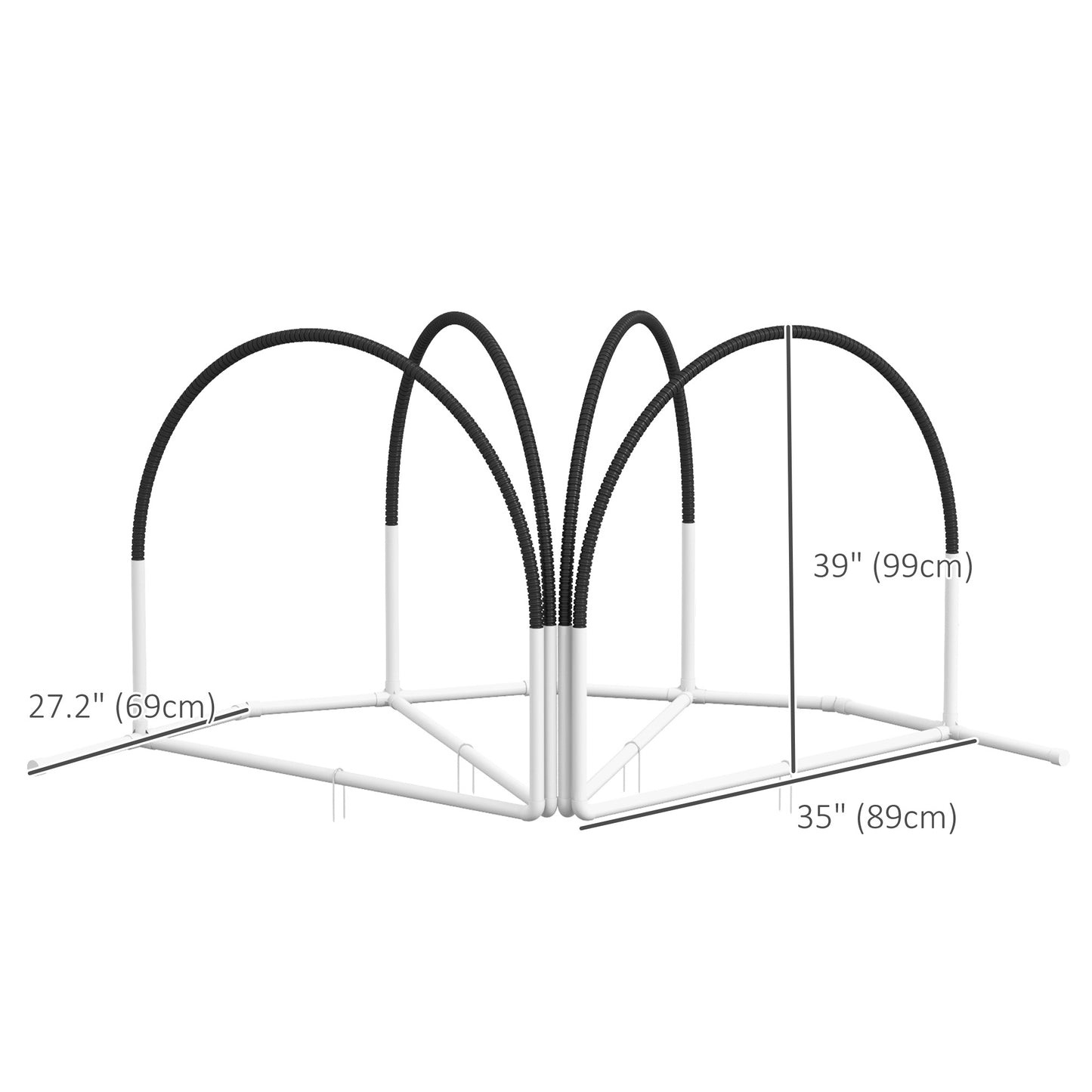 Dog Agility Kit Pet Obstacle Course Training Equipment Outdoor with Weave Poles, Carry Bag, Black