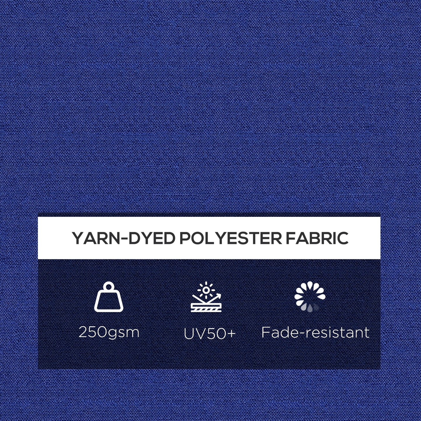 Outdoor Cushions Set of 2 for Dining Chairs, Outdoor Seat Cushions with Back, Fade-Resistant Yarn-Dyed Polyester, Navy